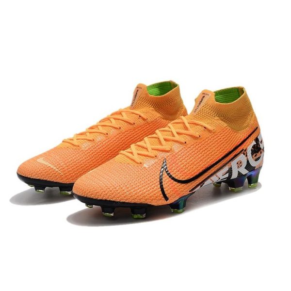 Crampons de football Nike Mercurial Superfly VII Elite 360 FG Orange Noir