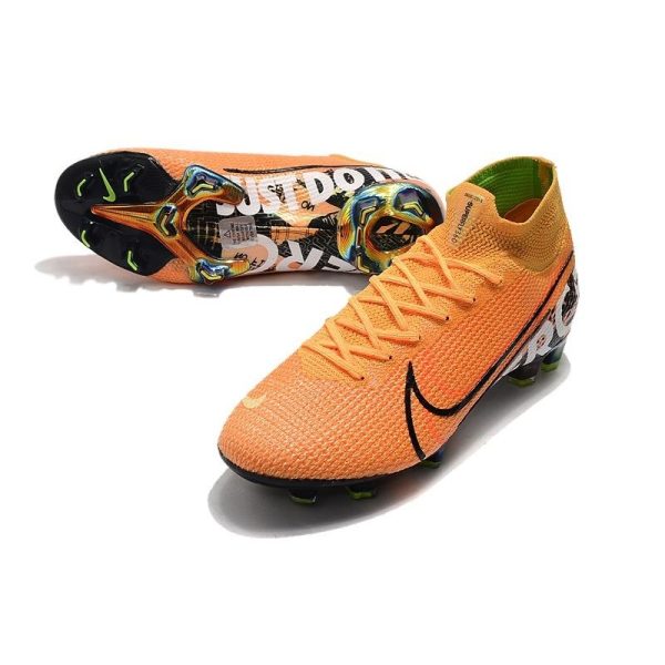 Crampons de football Nike Mercurial Superfly VII Elite 360 FG Orange Noir
