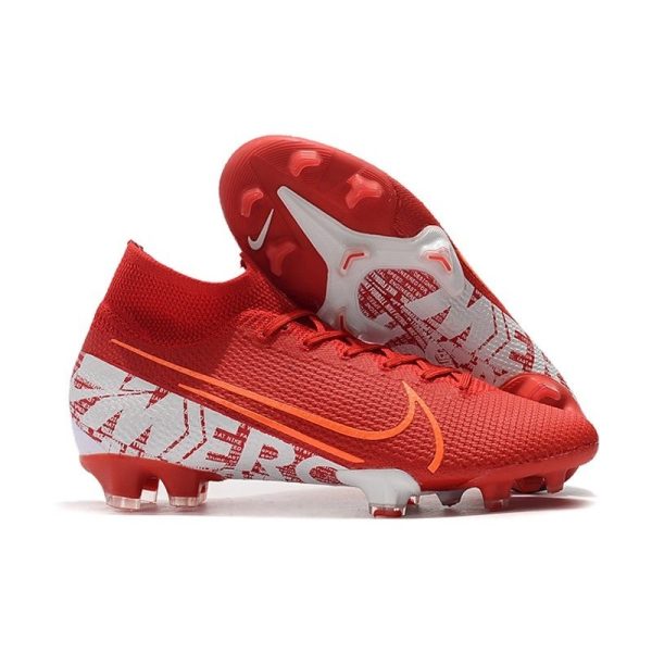 Chaussures de foot Nike Mercurial Superfly VII Elite 360 FG Rouge Blanc