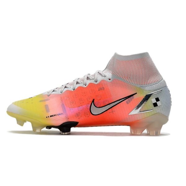 Nike Mercurial Superfly VIII Elite FG Crampon Blanc Mangue