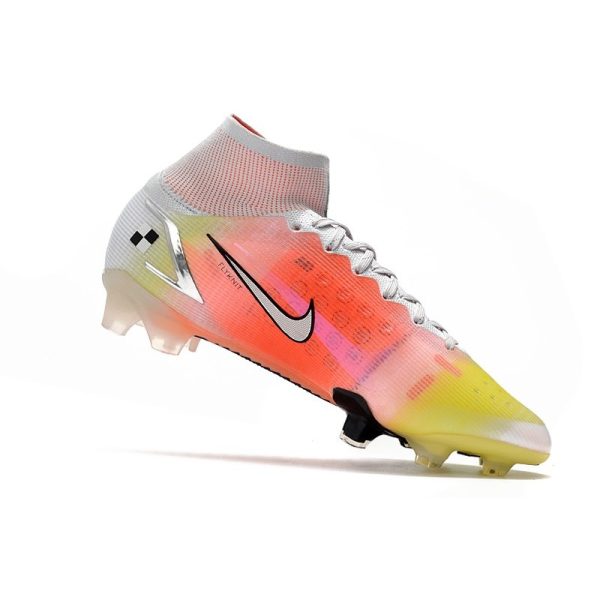 Nike Mercurial Superfly VIII Elite FG Crampon Blanc Mangue