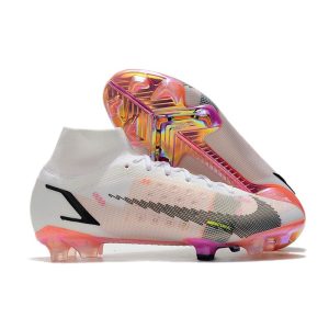 Nike Mercurial Superfly VIII Elite FG Crampon Blanc Noir Carmin Rose