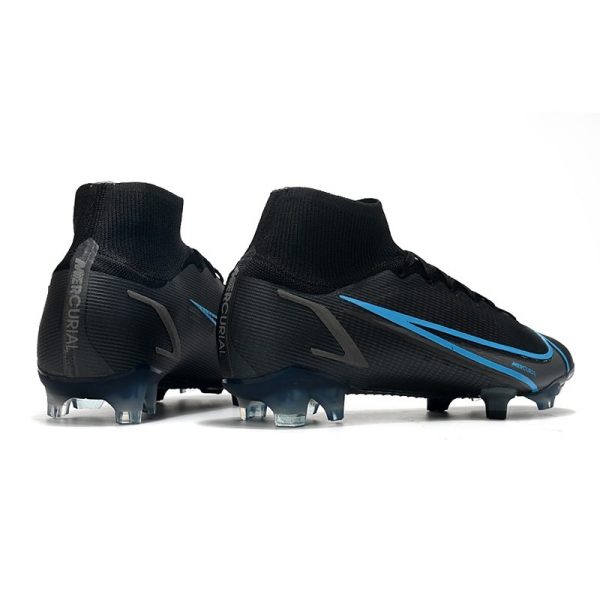 Nike Mercurial Superfly VIII Elite FG Crampon Noir Gris Acier