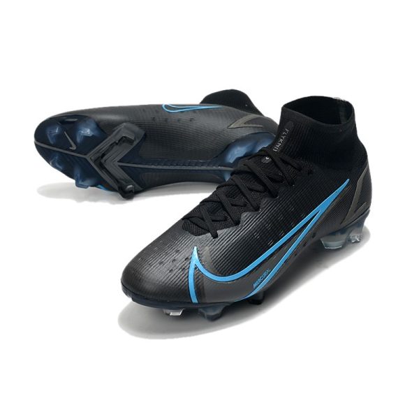 Nike Mercurial Superfly VIII Elite FG Crampon Noir Gris Acier