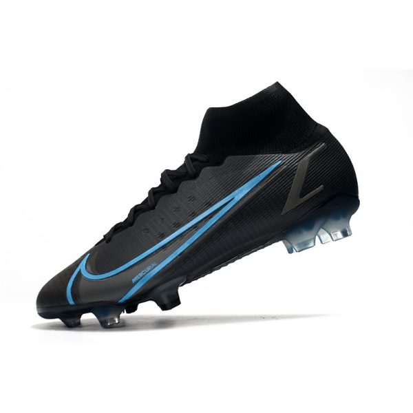 Nike Mercurial Superfly VIII Elite FG Crampon Noir Gris Acier