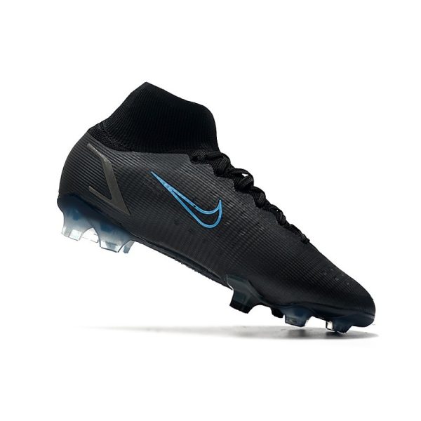 Nike Mercurial Superfly VIII Elite FG Crampon Noir Gris Acier