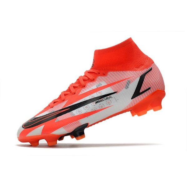 Nike Mercurial Superfly VIII Elite FG Crampon Rouge Piment Noir Fantôme Orange Total