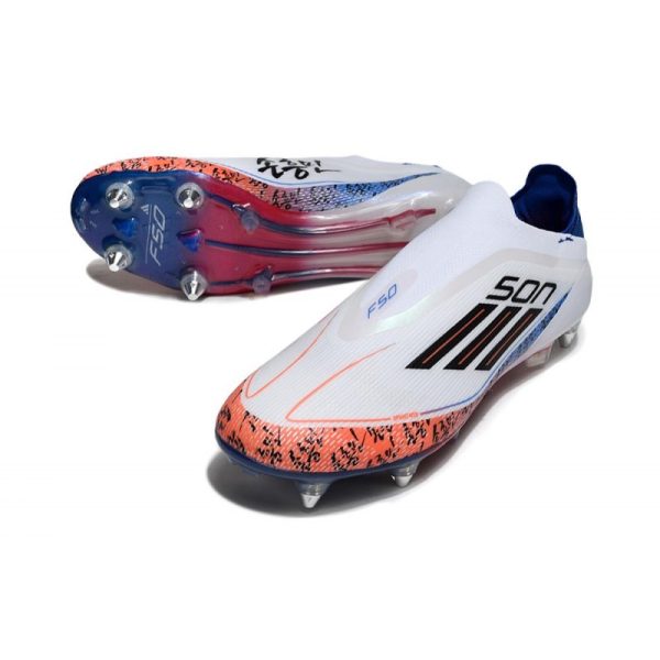 Adidas F50 Elite LL SG-Pro Blanc Noir Rouge Bleu