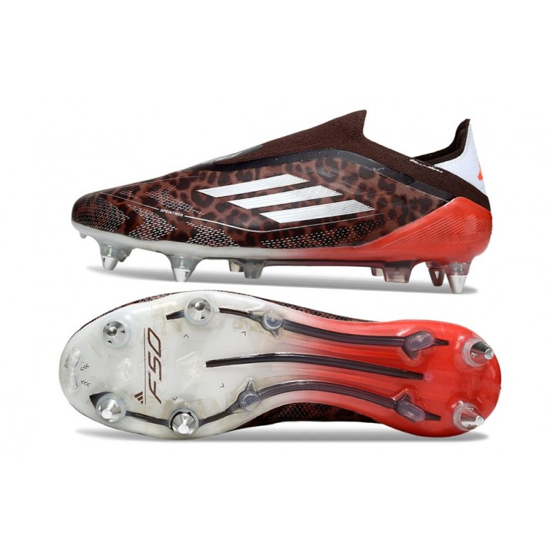 Adidas F50 Elite LL SG-Pro Marron Blanc Rouge
