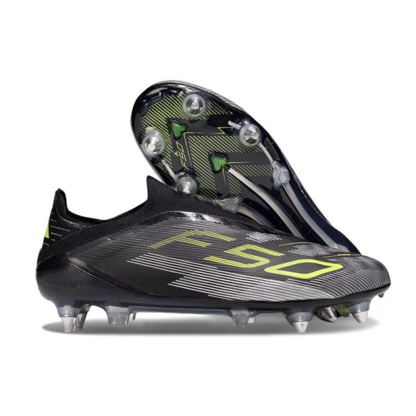Chaussures de Football Adidas F50 Elite LL SG-Pro Noir Jaune