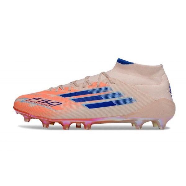 Chaussure Adidas F50 Elite Mid FG Orange Bleu