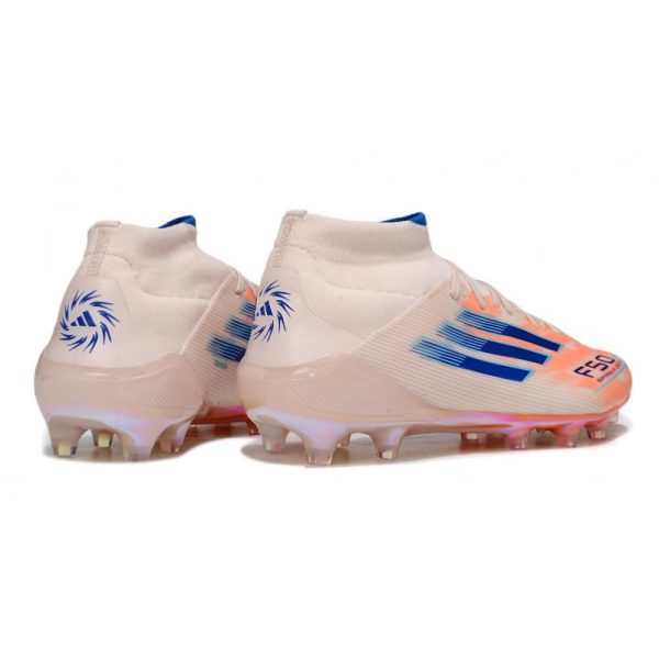 Chaussure Adidas F50 Elite Mid FG Orange Bleu