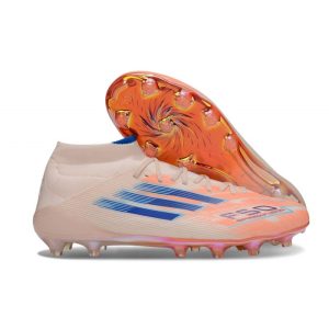 Chaussure de Football Adidas F50 Elite Mid FG Orange Bleu
