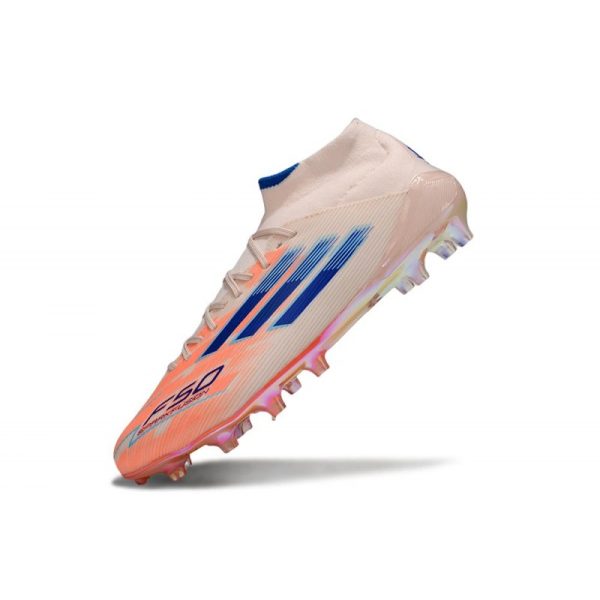 Chaussure Adidas F50 Elite Mid FG Orange Bleu