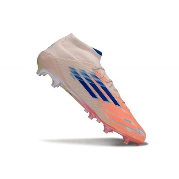 Chaussure Adidas F50 Elite Mid FG Orange Bleu