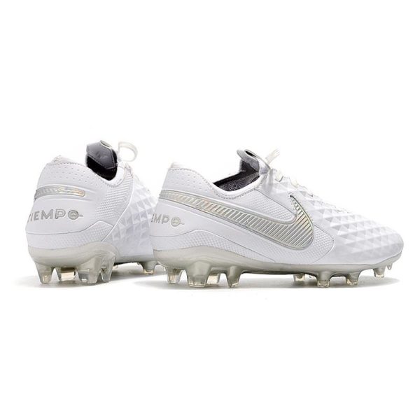Chaussure Nike Tiempo Legend VIII Elite FG Homme - Blanc Platine Chrome