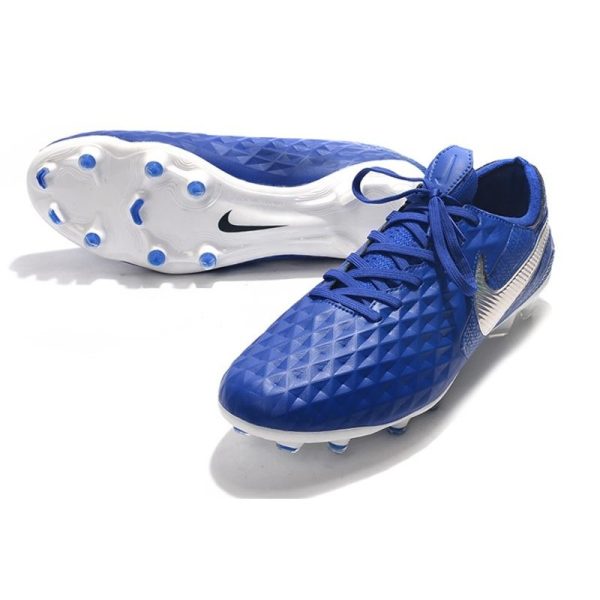Chaussure Nike Tiempo Legend VIII Elite FG Homme - Bleu Blanc