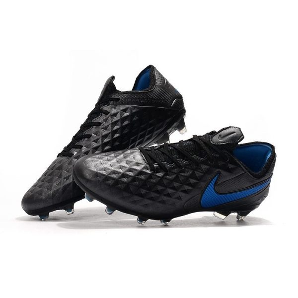 Chaussure Nike Tiempo Legend VIII Elite FG Homme - Noir Bleu
