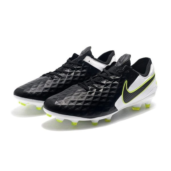 Chaussure Nike Tiempo Legend VIII Elite FG Noir Blanc