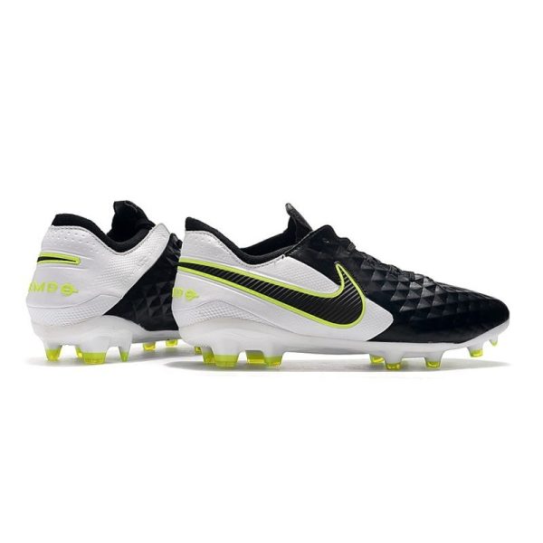 Chaussure Nike Tiempo Legend VIII Elite FG Noir Blanc