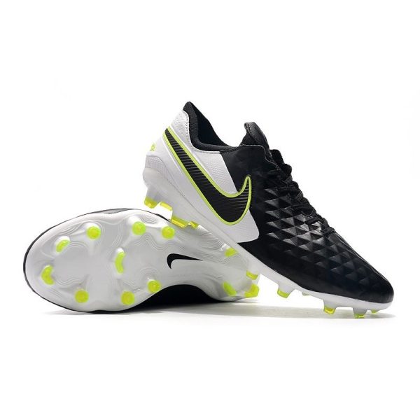 Chaussure Nike Tiempo Legend VIII Elite FG Noir Blanc