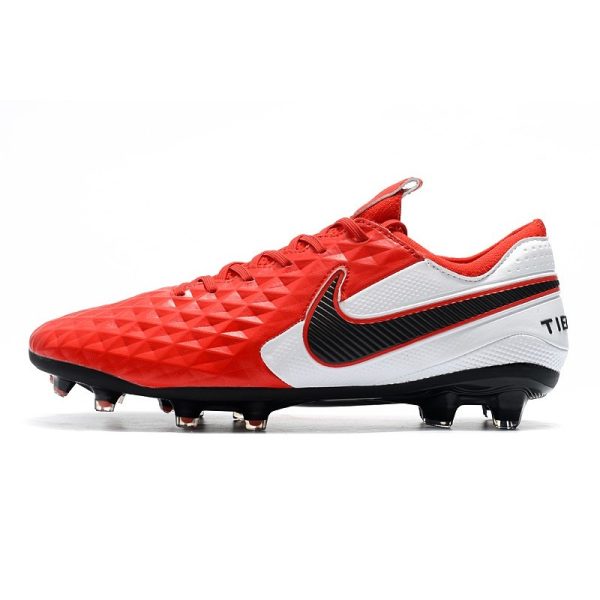 Chaussure Nike Tiempo Legend VIII Elite FG Rouge Blanc Noir