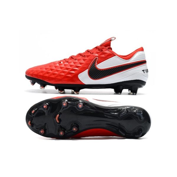 Chaussure Nike Tiempo Legend VIII Elite FG Rouge Blanc Noir