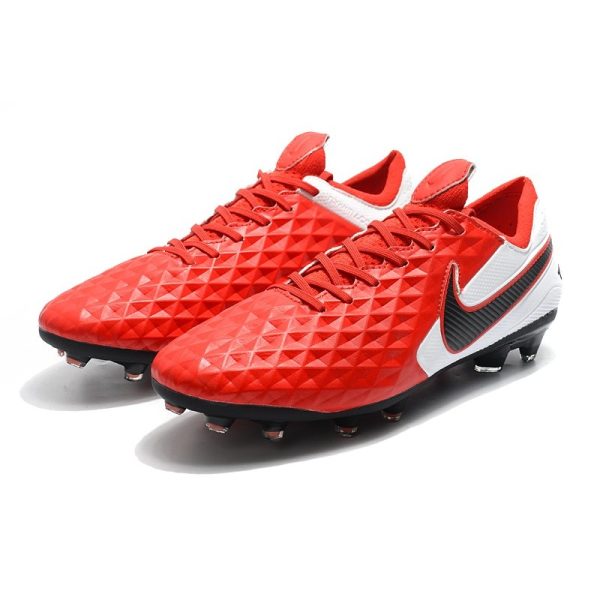 Chaussure Nike Tiempo Legend VIII Elite FG Rouge Blanc Noir