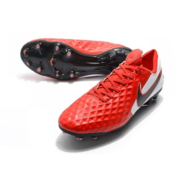 Chaussure Nike Tiempo Legend VIII Elite FG Rouge Blanc Noir