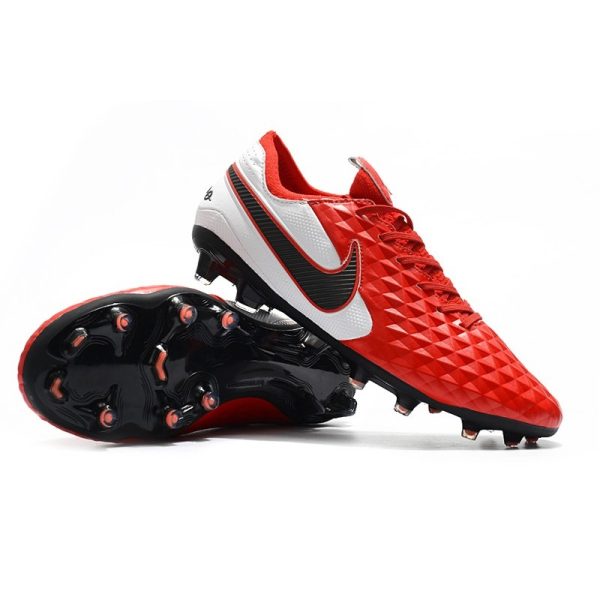 Chaussure Nike Tiempo Legend VIII Elite FG Rouge Blanc Noir