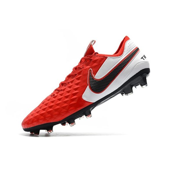 Chaussure Nike Tiempo Legend VIII Elite FG Rouge Blanc Noir