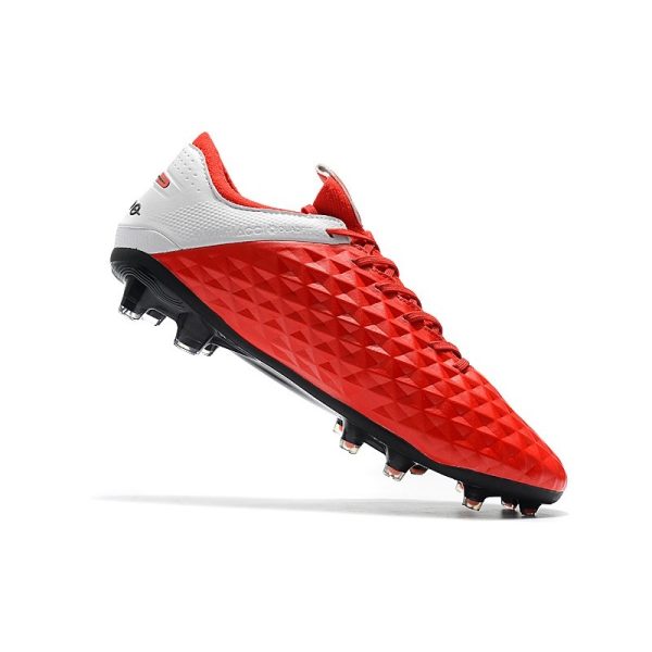 Chaussure Nike Tiempo Legend VIII Elite FG Rouge Blanc Noir