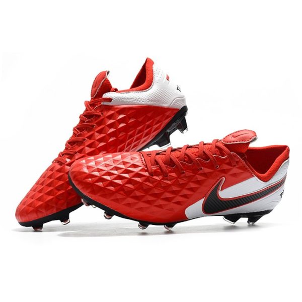 Chaussure Nike Tiempo Legend VIII Elite FG Rouge Blanc Noir