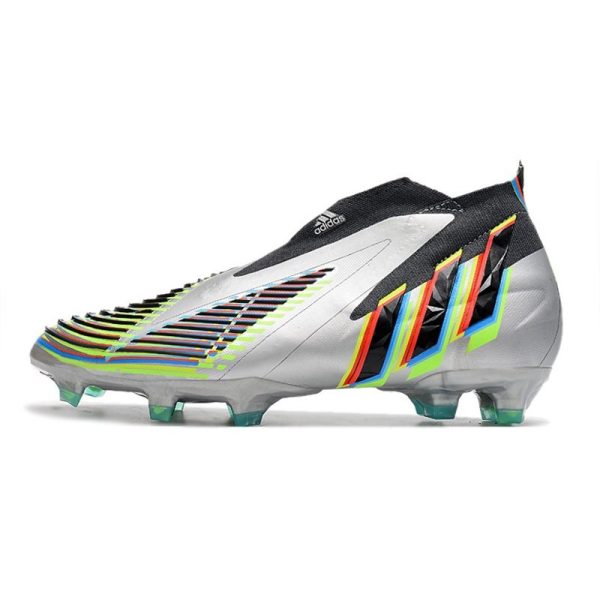 Chaussure de Football adidas Predator Edge+ FG Argent Métallique Noi Jaune Solaire