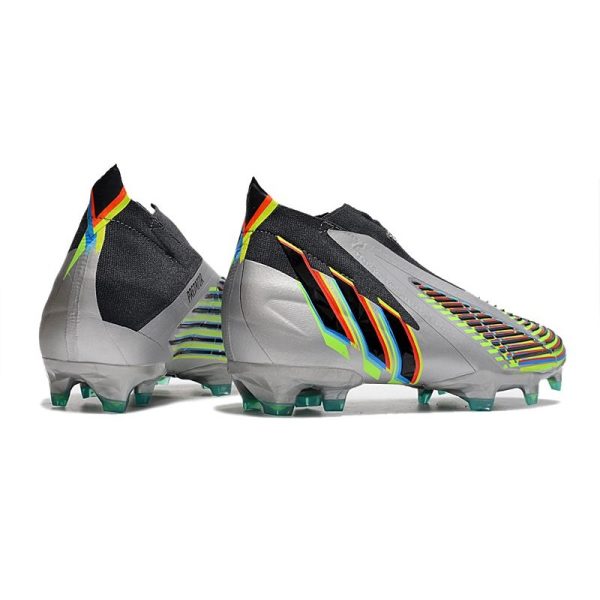 Chaussure de Football adidas Predator Edge+ FG Argent Métallique Noi Jaune Solaire