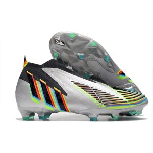 Chaussure de Football adidas Predator Edge+ FG Argent Métallique Noi Jaune Solaire