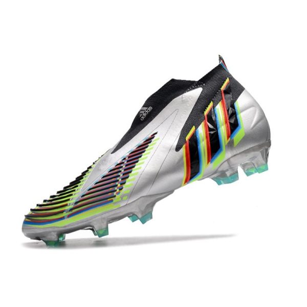 Chaussure de Football adidas Predator Edge+ FG Argent Métallique Noi Jaune Solaire