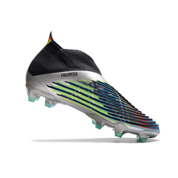 Chaussure de Football adidas Predator Edge+ FG Argent Métallique Noi Jaune Solaire
