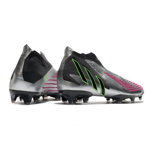 Chaussure de Football adidas Predator Edge+ FG Argent Noir Rose