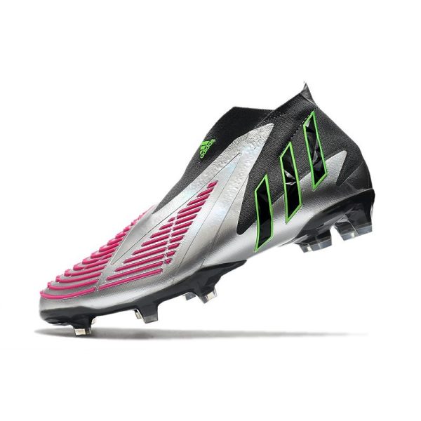 Chaussure de Football adidas Predator Edge+ FG Argent Noir Rose