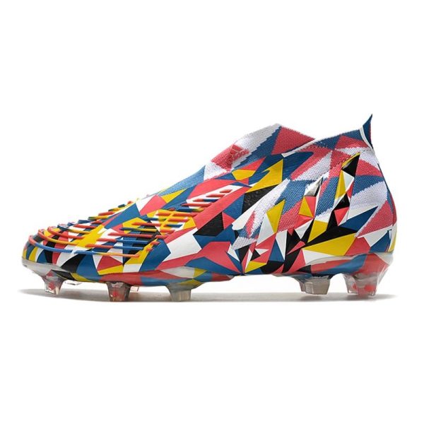 Chaussure de Football adidas Predator Edge+ FG Bleu Equipe Jaune Rouge Solaire