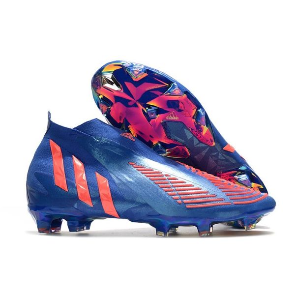 Chaussure de Football adidas Predator Edge+ FG Bleu Rouge