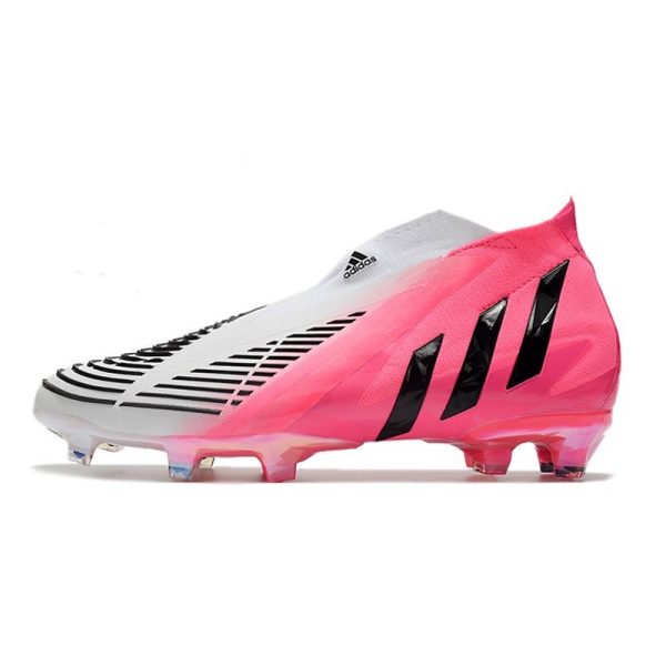 Chaussure de Football adidas Predator Edge+ FG LZ+ Solar Rose Noir Blanc