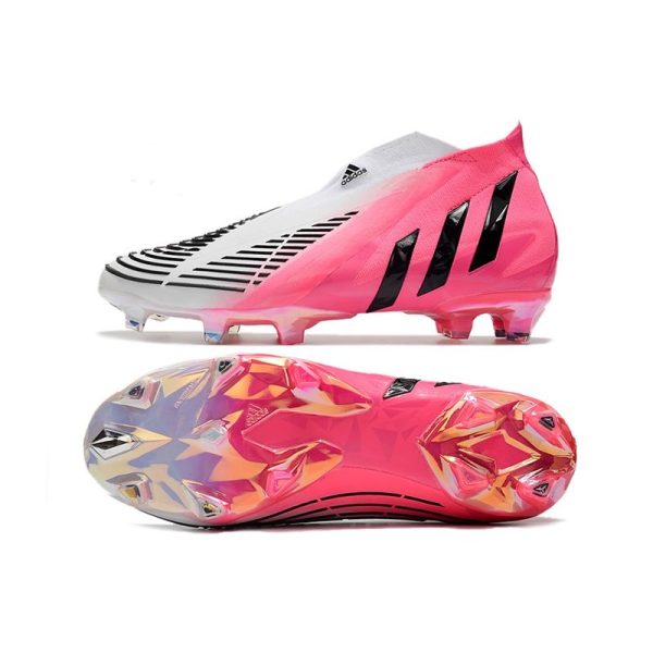 Chaussure de Football adidas Predator Edge+ FG LZ+ Solar Rose Noir Blanc