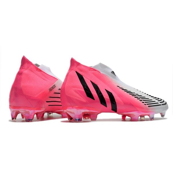 Chaussure de Football adidas Predator Edge+ FG LZ+ Solar Rose Noir Blanc