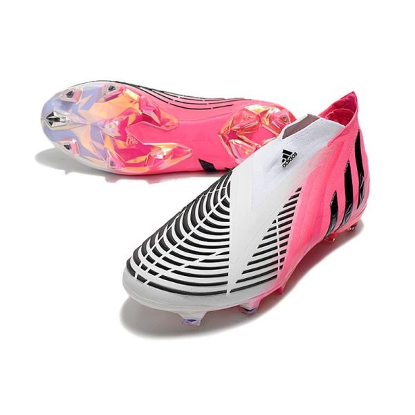 Chaussure de Football adidas Predator Edge+ FG LZ+ Solar Rose Noir Blanc