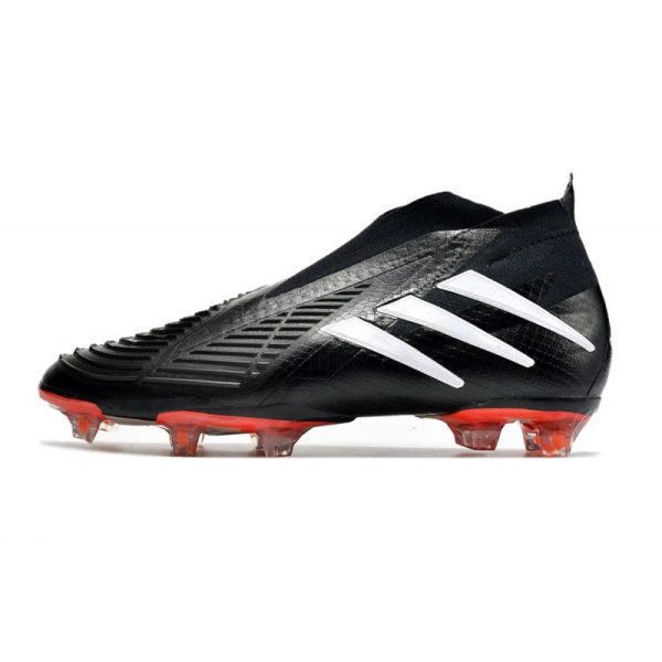 Chaussure de Football adidas Predator Edge+ FG Noir Blanc Rouge