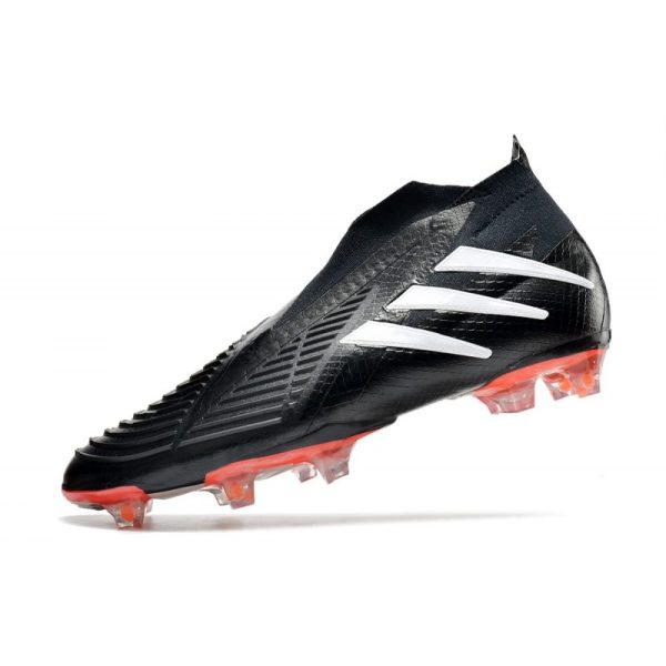 Chaussure de Football adidas Predator Edge+ FG Noir Blanc Rouge
