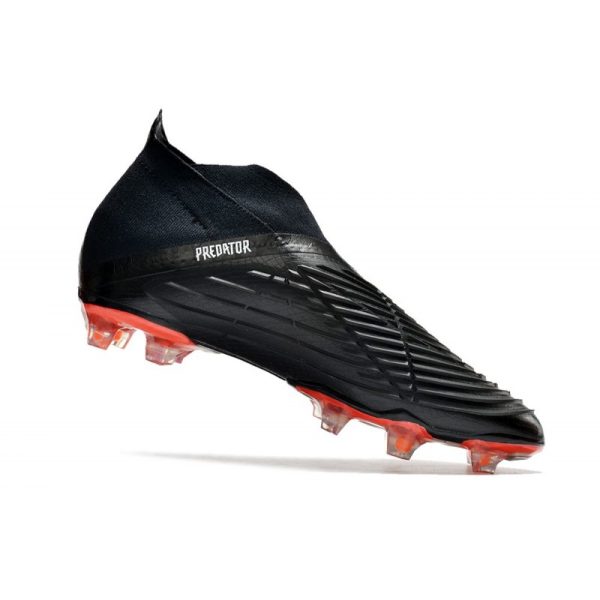 Chaussure de Football adidas Predator Edge+ FG Noir Blanc Rouge