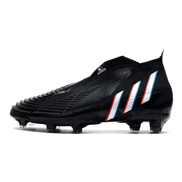 Chaussure de Football adidas Predator Edge+ FG Noir Blanc Rouge Vif
